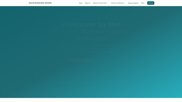 Screenshot of the Muslim Researchers' Network website