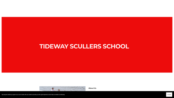Screenshot of the Tideway Scullers School website