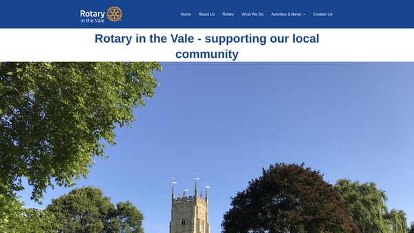 Screenshot of the Rotary Club Of Evesham Vale Trust Fund website
