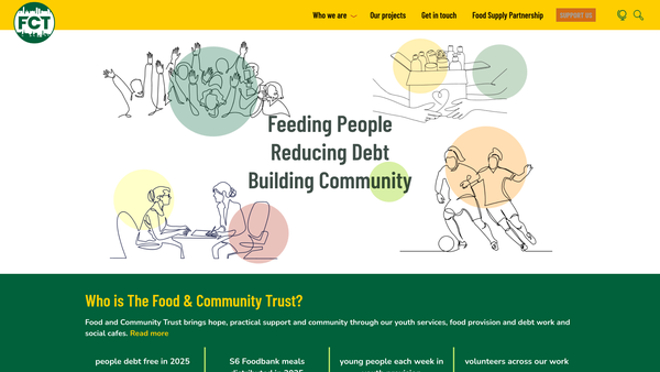 Screenshot of the Food And Community Trust website