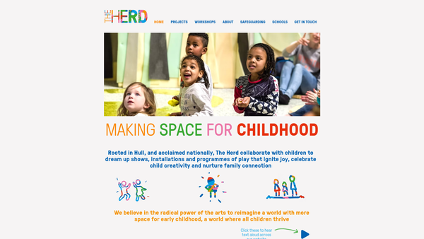 Screenshot of the The Herd Theatre website