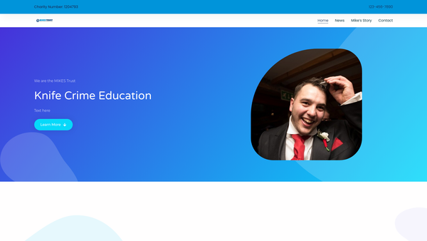 Screenshot of the Mikes Trust website