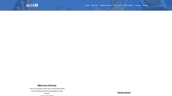 Screenshot of the The Redeemed Christian Church Of God The Overcomer Church website