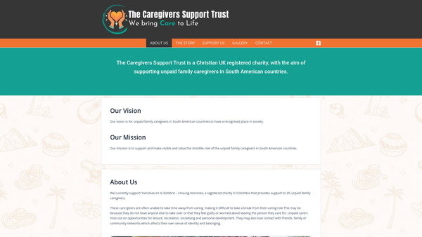 Screenshot of the The Caregivers Support Trust website