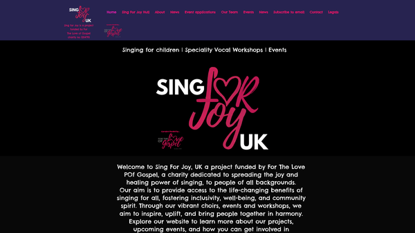 Screenshot of the For The Love Of Gospel website