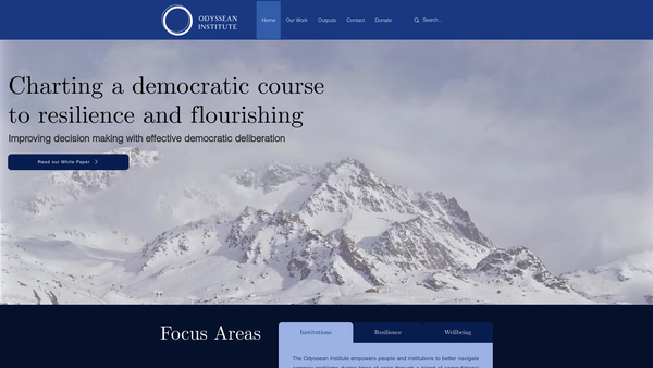 Screenshot of the Odyssean Institute website