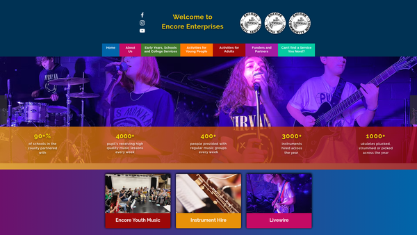 Screenshot of the Encore Enterprises CIO website