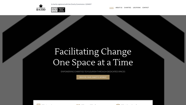 Screenshot of the Datio website