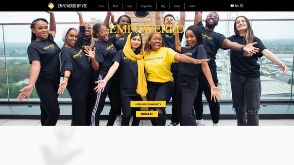 Screenshot of the Empowered By Vee CIO website