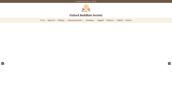 Screenshot of the Oxford Buddhist Society website