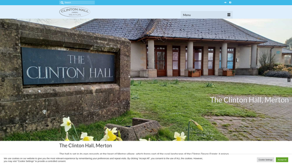 Screenshot of the The Clinton Hall website