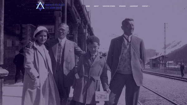 Screenshot of the Northern Holocaust Education Group website