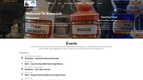 Screenshot of the The Emsworth Maritime And Historical Trust website