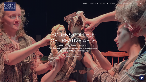 Screenshot of the Bodens College Limited website