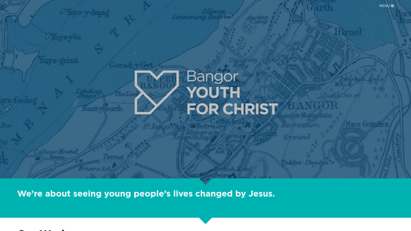 Screenshot of the Bangor Youth For Christ (Ieuenctid Dros Grist Bangor) website