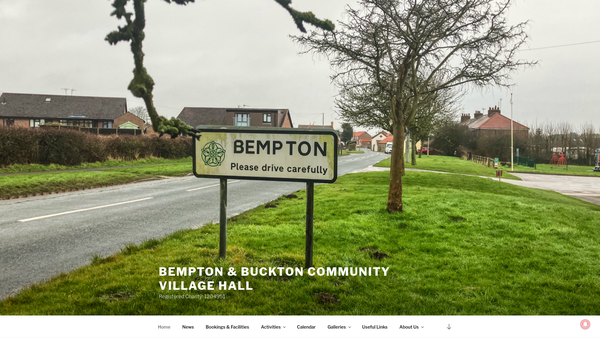 Screenshot of the Bempton And Buckton Community Village Hall website