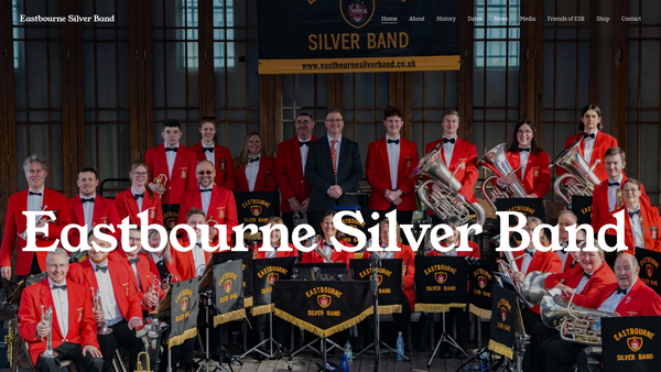 Screenshot of the Eastbourne Silver Band website