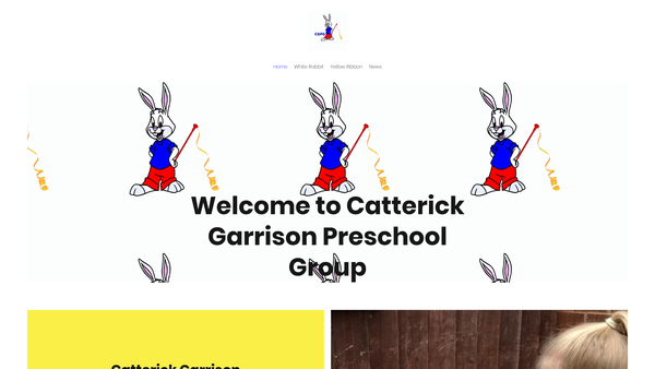Screenshot of the Catterick Garrison Pre-School Group website