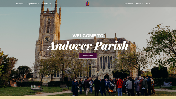 Screenshot of the The Parochial Church Council Of The Ecclesiastical Parish Of Andover website