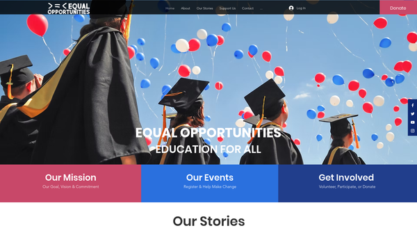 Screenshot of the Equal Opportunities website