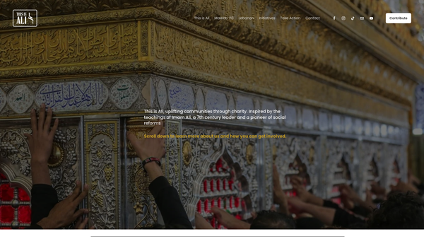 Screenshot of the This Is Ali website