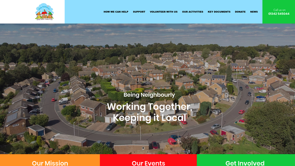 Screenshot of the Being Neighbourly website