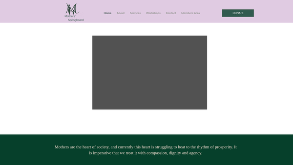 Screenshot of the The Mothers' Springboard Programme website