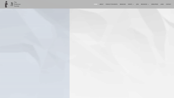 Screenshot of the The Betjeman Society website