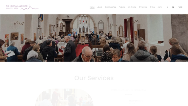 Screenshot of the Mountain And Marsh Ministry Area website