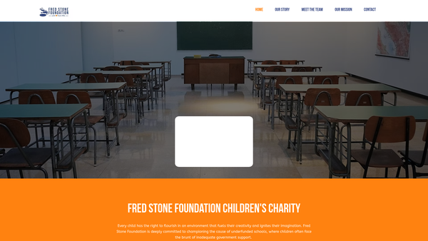 Screenshot of the Fred Stone Foundation website