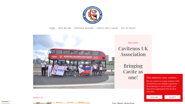 Screenshot of the Cavitenos UK Association website