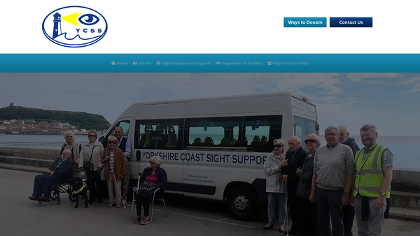 Screenshot of the Yorkshire Coast Sight Support website
