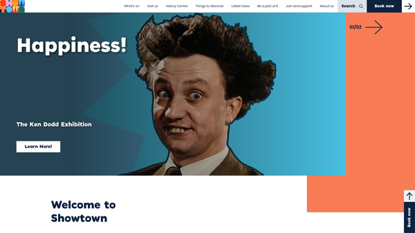 Screenshot of the Blackpool Heritage And Museum Trust website