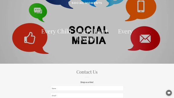 Screenshot of the Social Moments Enterprise website