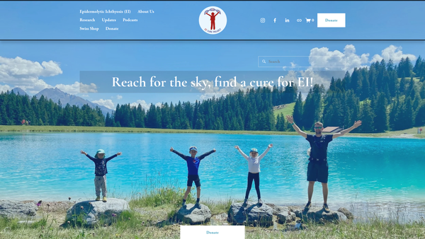Screenshot of the Ei Cure Project UK website