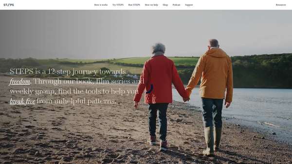 Screenshot of the Steps Global website