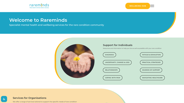 Screenshot of the Rareminds CIO website