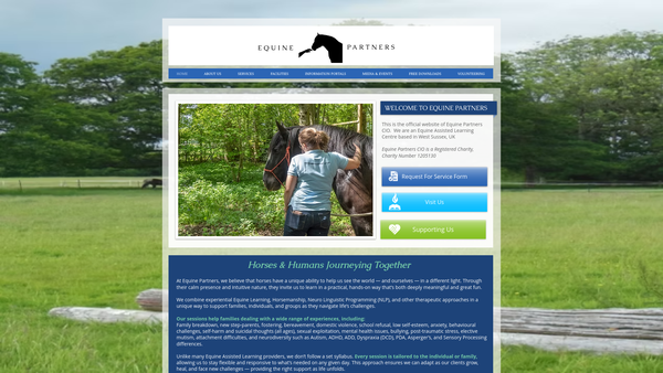 Screenshot of the Equine Partners CIO website