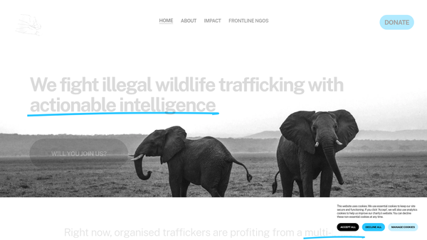 Screenshot of the Langland Conservation Ltd website