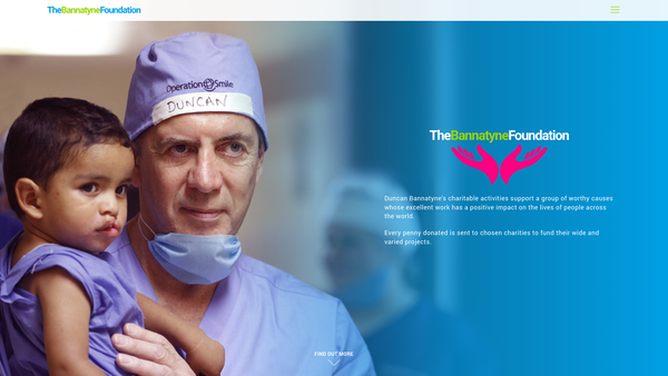 Screenshot of the The Bannatyne Foundation website
