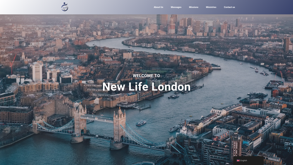 Screenshot of the New Life London website