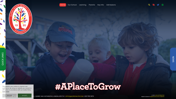 Screenshot of the Alfred Salter PTFA website
