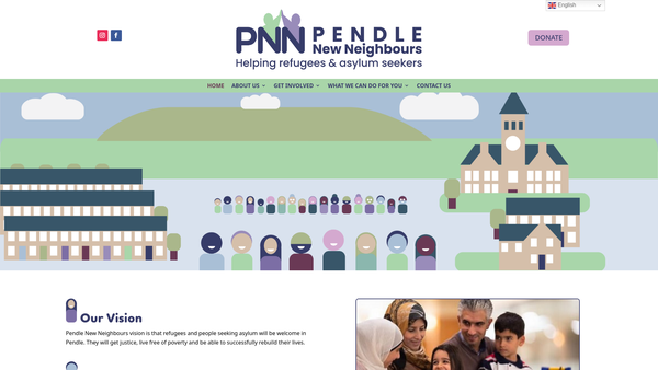 Screenshot of the Pendle New Neighbours website