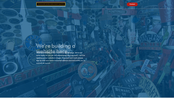Screenshot of the The Doncaster Grammar School Railway Collection Trust website
