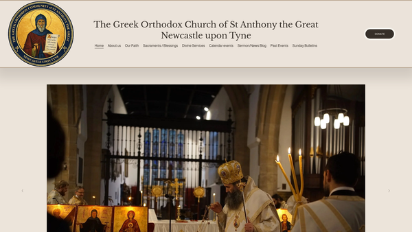 Screenshot of the The Greek Orthodox Community Of St Anthony The Great website