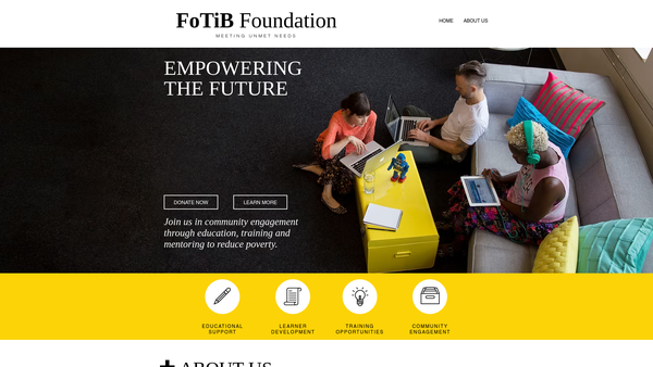 Screenshot of the Fotib Foundation website