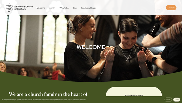Screenshot of the The Parochial Church Council Of The Ecclesiastical Parish Of Nottingham St Saviour website