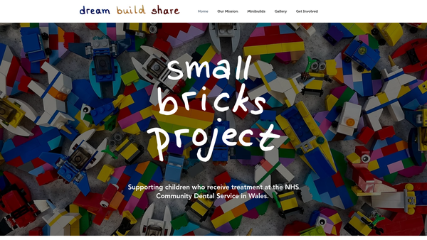 Screenshot of the Small Bricks Project website