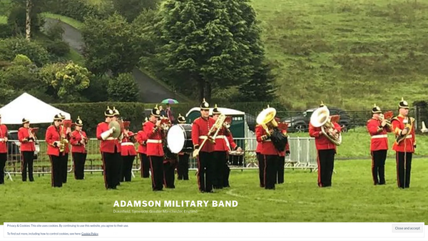 Screenshot of the The Adamson Military Band website