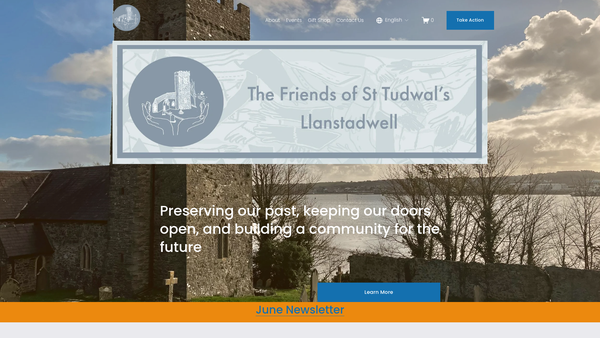 Screenshot of the The Friends Of St Tudwal's, Llanstadwell website